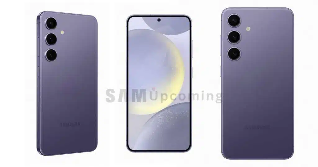 Galaxy s24 Cobalt Violet colour design officially image renders