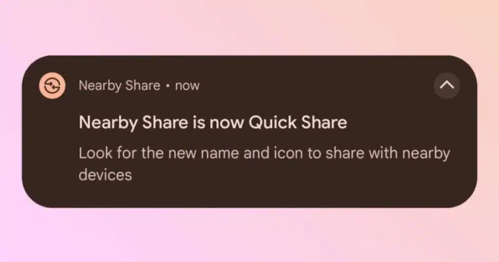 Google Samsung Quick Share name 
