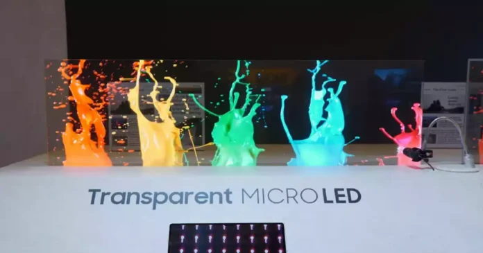 Samsung first look transparent MICRO LED display