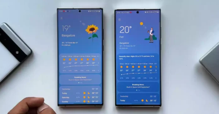 Samsung app Weather Update
